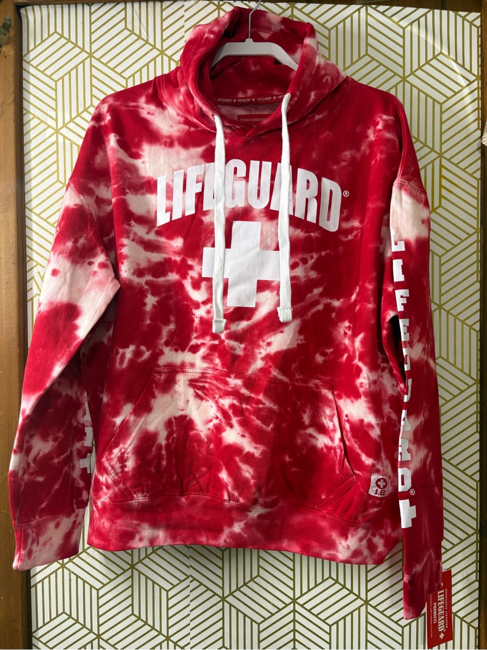 Lifeguard Red Tie-Dye Hoodie Sweatshirt XL